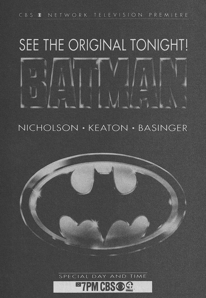 landofthe80s's tweet image. On this date in 1992, “Batman” made its network television debut on CBS. #90s