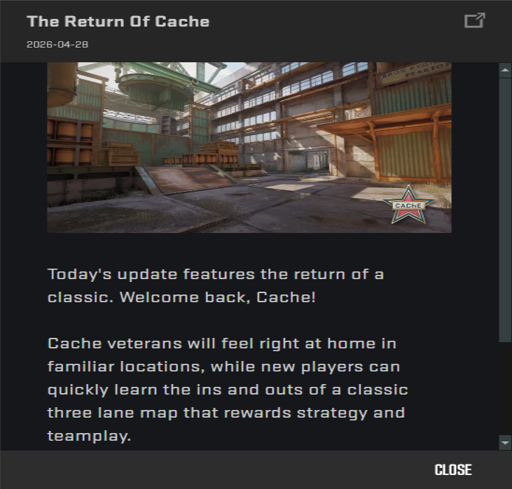 LaskoDreams's tweet photo. Cache is back baby! 
#CounterStrike https://t.co/Ng5c3iSgaJ