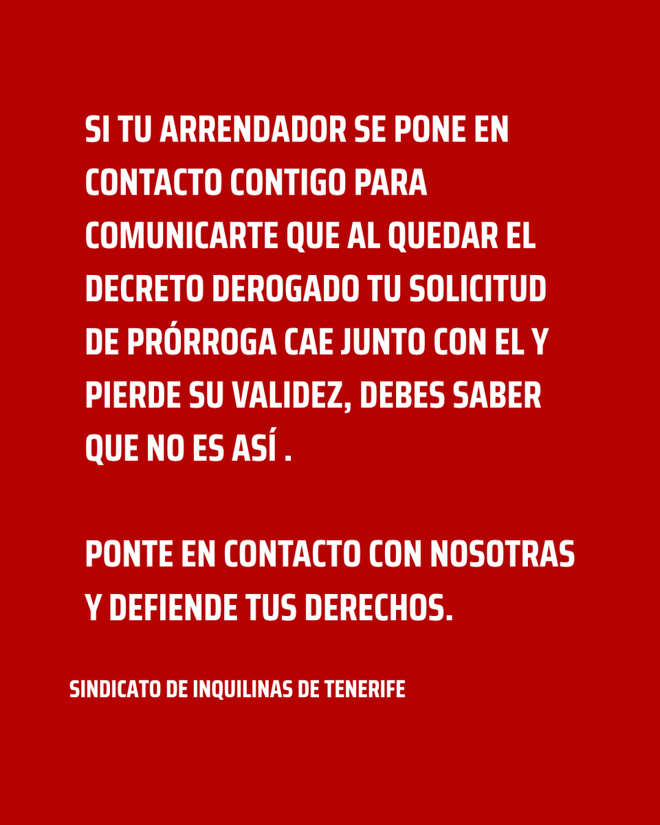 Sindicato Inquilinas TF tweet media