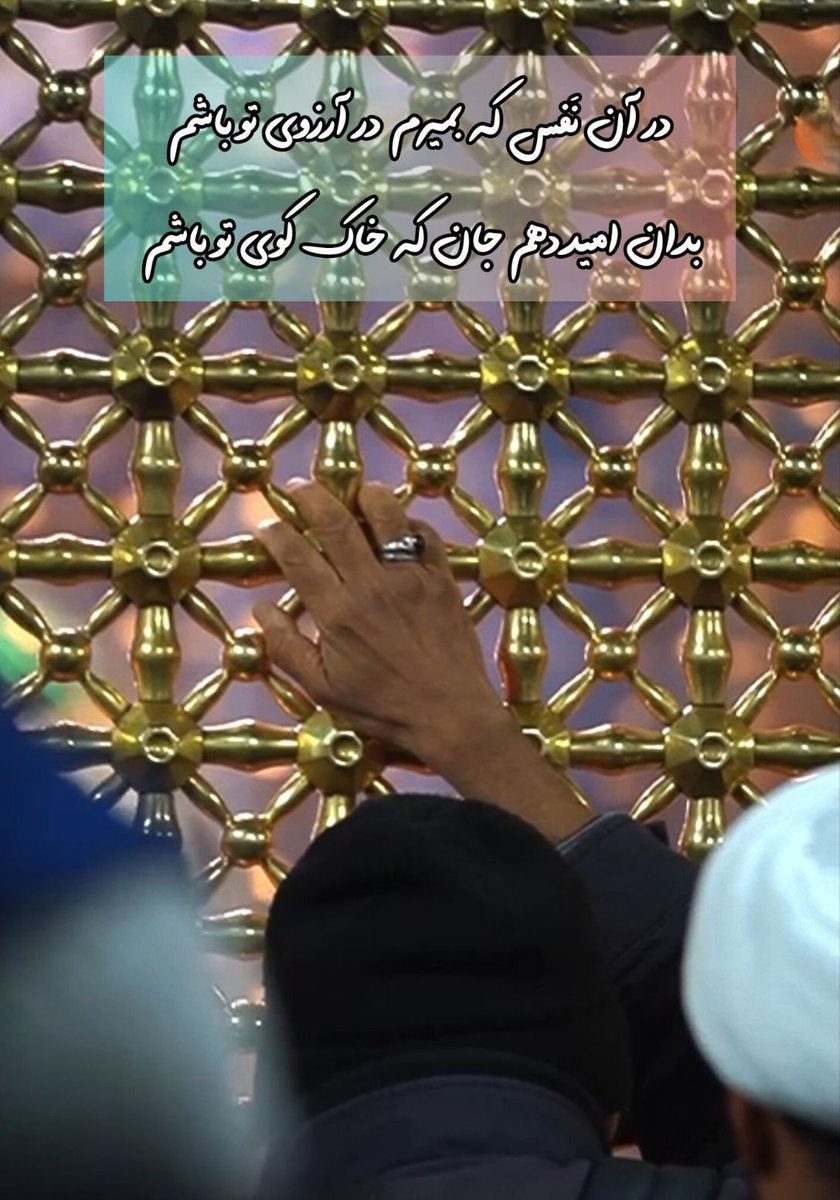 رضا را بگویید زار آمدم
 پناهنده شهریار آمدم 

به گلزار پر رونق اهل و بیت
گل سرخ زهرا چوخار آمدم 

برآورده‌ام دستی از آستین
 زنم تابه دامان یار آمدم 

#ایران_درآغوش_رضا
#ایران_امام_رضا