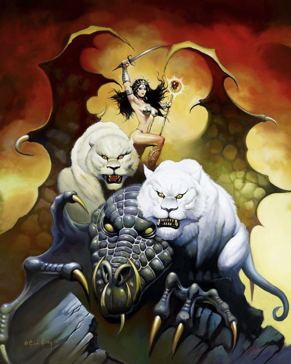 HeavyMetalInk's tweet photo. Art by American illustrator Ken Kelly (1946-2022) 🔥 https://t.co/CdaOhyWDK3