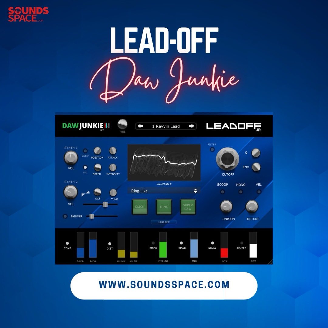 soundsspaceuk's tweet image. You can now download the LEAD OFF by DAW JUNKIE on our marketplace!

soundsspace.com/software 

Hop onto our website via the link above if you’re on your desktop or via the link in our bio if you’re on your mobile!

#studio #homerecording #beats #vstplugins #vstplugin