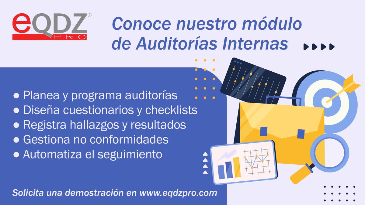 eQDZPRO's tweet photo. Fortalece tus auditorías internas con más control y trazabilidad 🔍
 
 Con eQDZ®PRO puedes:
✔️ Planear auditorías
✔️ Gestionar hallazgos y no conformidades
✔️ Dar seguimiento desde una sola plataforma

👉 Agenda una demostración
    https://t.co/ZME0XAroo6 https://t.co/F2Z1PoB25m
