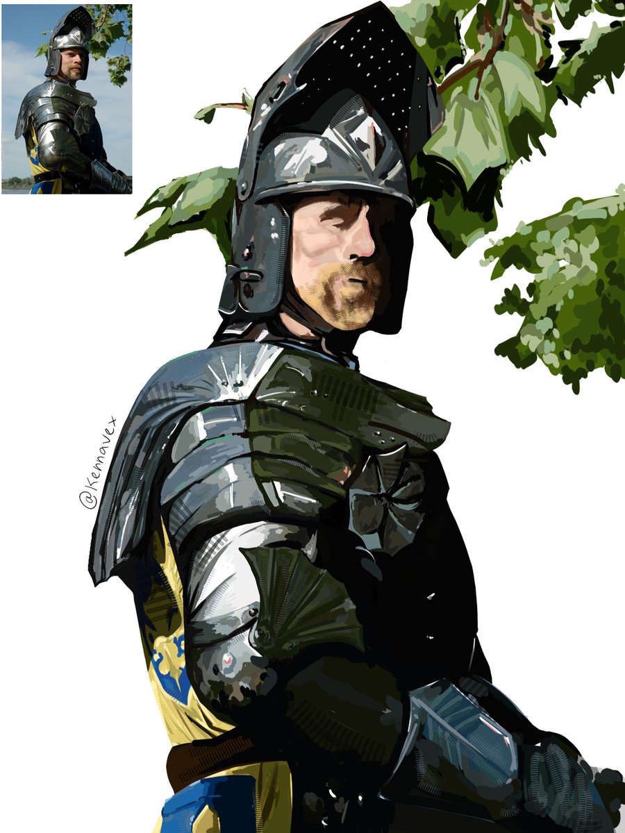 _kennavex's tweet image. first time rendering metal 🫩

#clipstudiopaint #knight #illustration