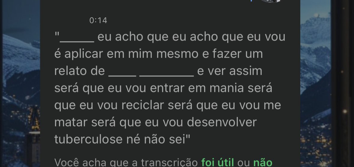 tava a mimir e acordei com esse áudio