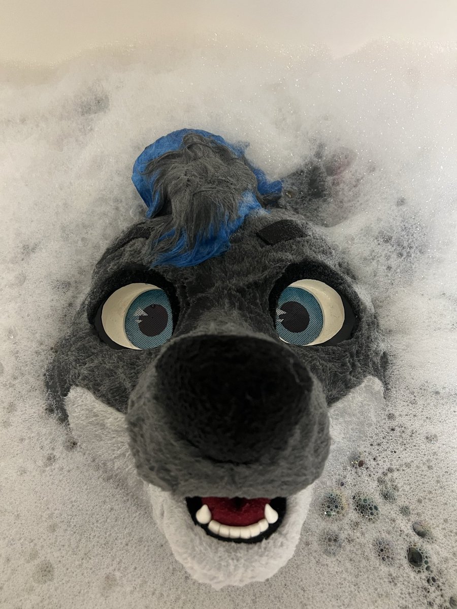 Bath time for boyo!
#furry #fursuit
