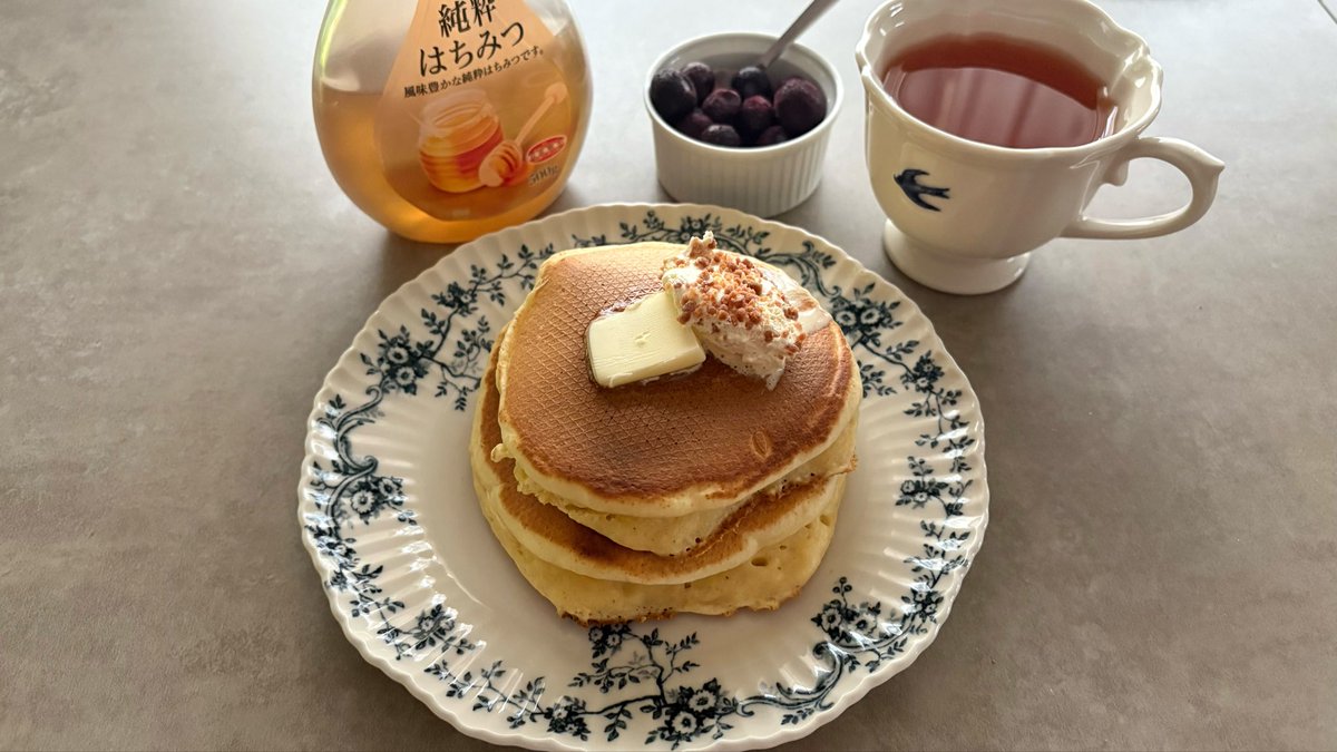 ホットケーキ焼いた