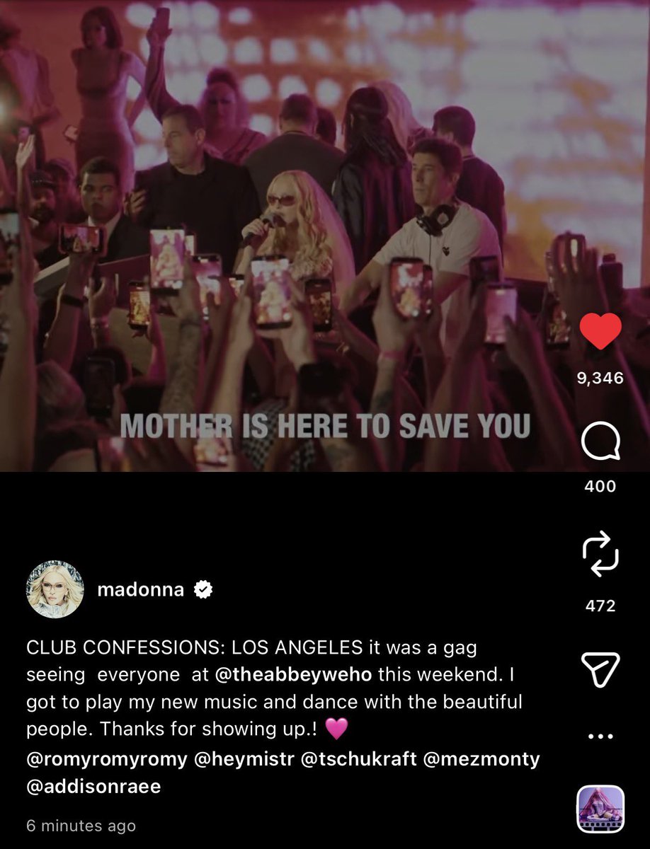 madonna thanking addison rae i can’t believe my eyes