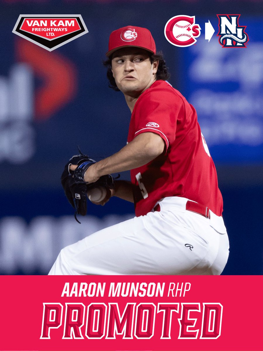 vancanadians's tweet photo. Shipped off and ready to roll 🚛💨

Congrats to Aaron Munson on the call-up to Double-A!

On the move, presented by @VKFreightways. #VanKam https://t.co/IQhNJ51PLy
