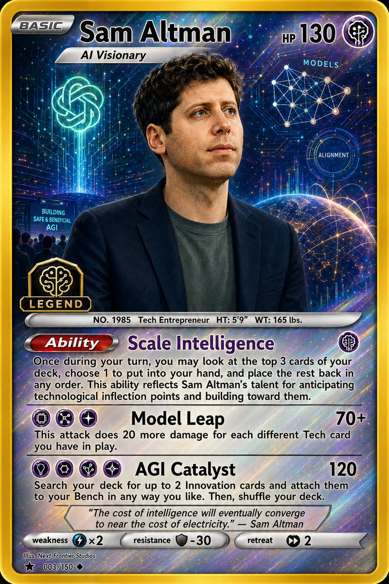 Holographic AI Visionary Trading Card