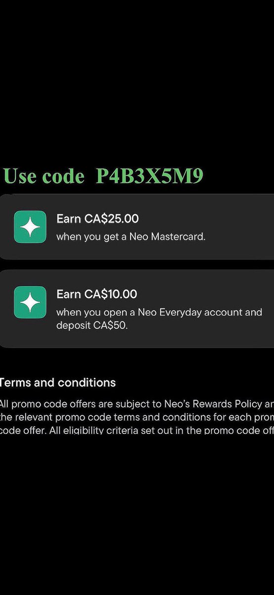 AnnefromOntario's tweet image. Canadians, Get 35$ sign up bonus for joining Neo, enter code P4B3X5M9 under promo (10$ for Neo money + 25$ for Neo credit card)

neo.cc/refer/P4B3X5M9

Only takes 5 mins

#Bluejays #Jays   #Toronto  #Gohabsgo    #WETHENORTH           #Canada #BlueJays50