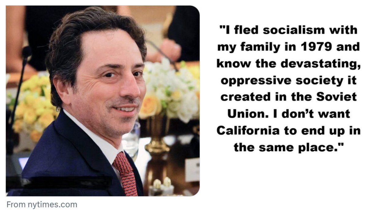SpeakerTimJones's tweet image. Google co-founder Sergey Brin recently moved from crazy ass California to income tax free Nevada. But he has pledged $50M to fight CA's new "millionaire tax".
committeetounleashprosperity.com/hotlines/serge… #MOGov #MOLeg