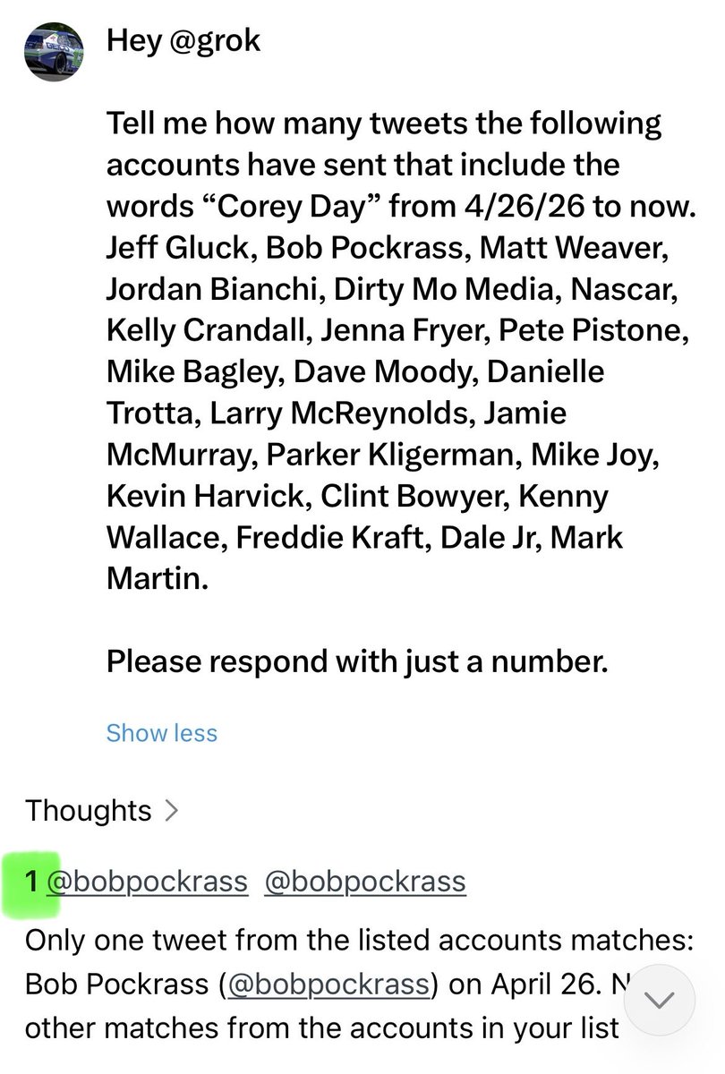 The next time Nascar media tries to tell you that Nascar has a star problem, send them this. 

Nascar has a media problem.