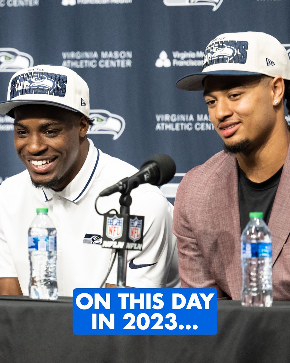 Seahawks's tweet image. Throwback to JSN &amp;amp; Spoon's first day in the building.