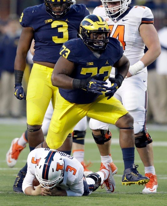 🫵 On this date in 2018.... 

   Maurice Hurst Jr. was selected in the 5th round (140th overall pick) of the 2018 NFL Draft by the Oakland Raiders where he played for 3 seasons. 

〽️ 2013 - 2017 
Defensive Tackle 
#73 
<a href="/mohurstjr/">Maurice Hurst II</a>