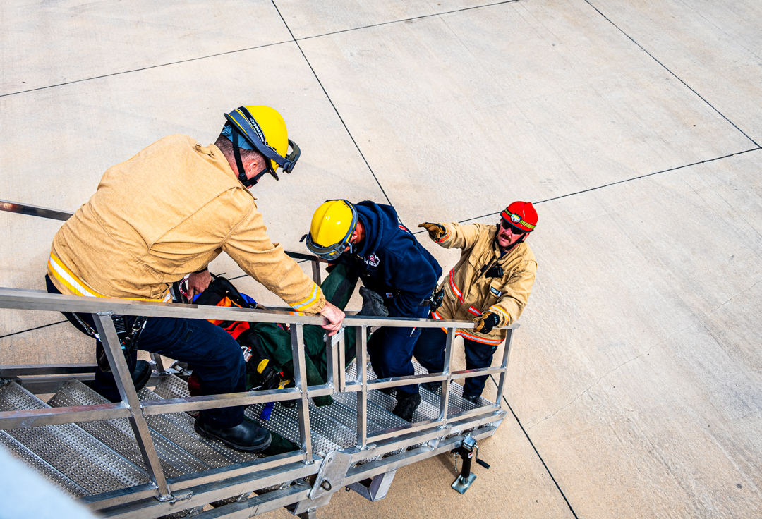 CityofHays's tweet image. Always ready. 🚒 The Hays Fire Dept. recently completed rigorous Confined Space Rescue training to hone their technical rescue skills. A big thanks to the KU Kansas Fire &amp;amp; Rescue Training Institute for bringing their mobile simulator to town! #HaysKS #FireTraining #HFD