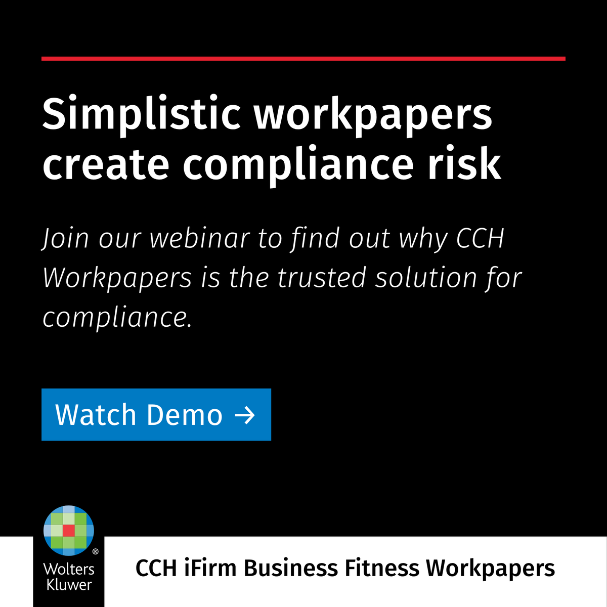 CCH_NZ's tweet photo. A new tax year is the perfect moment to reinforce what your clients value most: confidence in your compliance process.

Join our Workpapers webinar to see how leading NZ firms are building more trust through structured, audit‑ready workpapers. 

Register: https://t.co/4JaxV7t5Up https://t.co/ubVPJYQsZ2