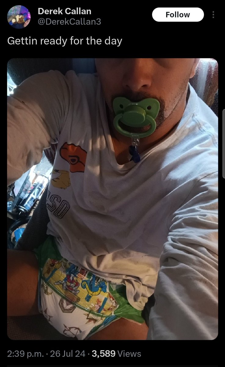 ME62829's tweet photo. @DerekCallan3 @KinkyAce93 @diaperbear1 This you Derek? https://t.co/5qCVoG1YCt