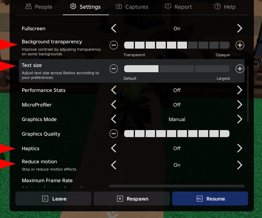 idelww's tweet photo. #Robloxdev #roblox #robloxrtc It's about time Roblox introduces individual Accessibility settings. It's absurd that to this day we only have a small amount of them.
https://t.co/mmNnTWin3R https://t.co/OVKJS3Mu8k
