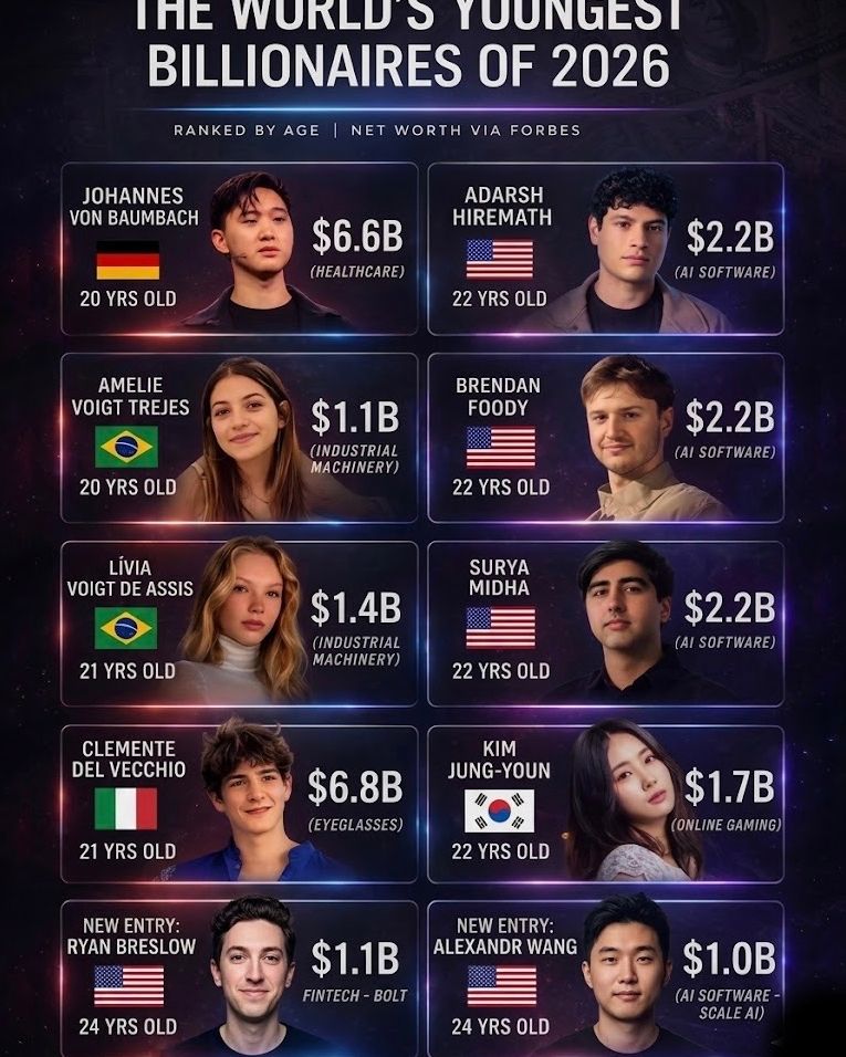 World’s Youngest Billionaires￼