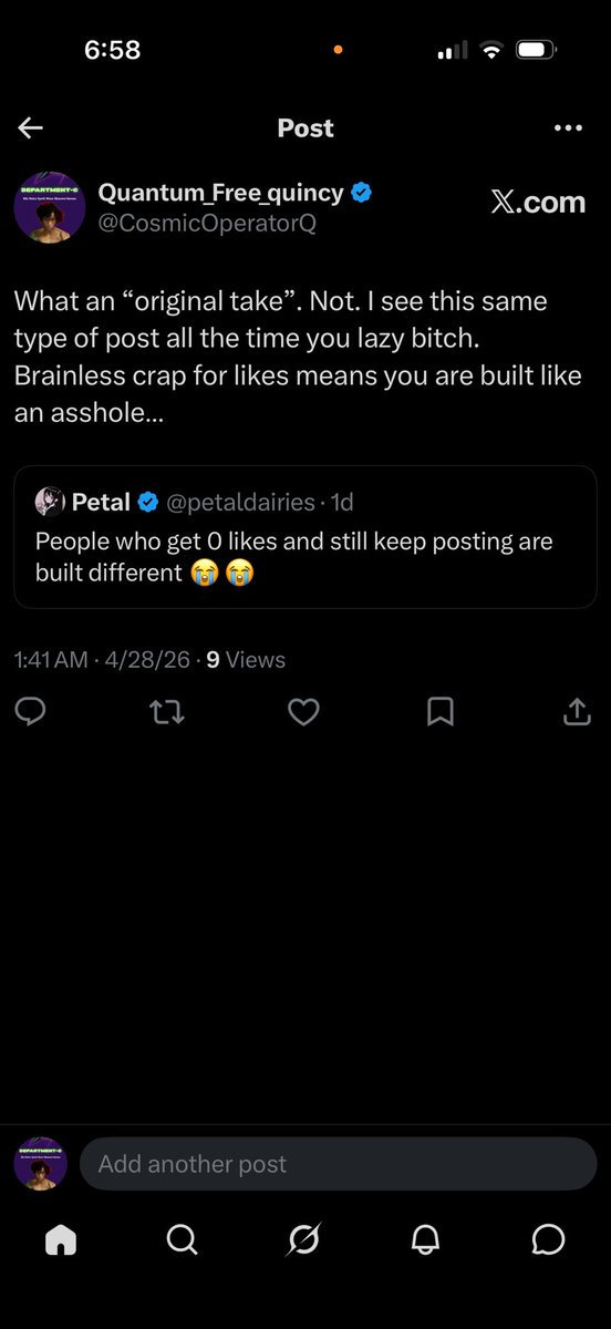 CosmicOperatorQ's tweet image. I busted this account. Look how much fake engagement for fake posts! Busted it in real time because I’m an #Alien. I see this same post all the time too. Ai, bot, slop nonsense. Wake up! Spread this around!🇺🇸🙏🛸
#AiCensorship
#Bots #DeadInternet