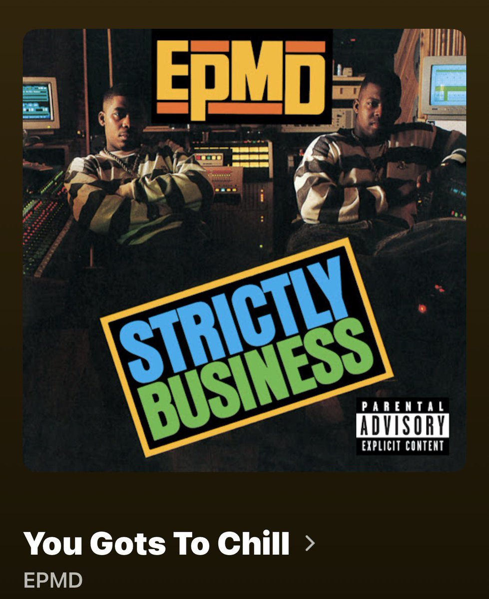 DaniHealz333's tweet image. ❤️💫🎶✨”You Gots to Chill EPMD (1988) #epmd #songoftheday #oldschool #music #fyp