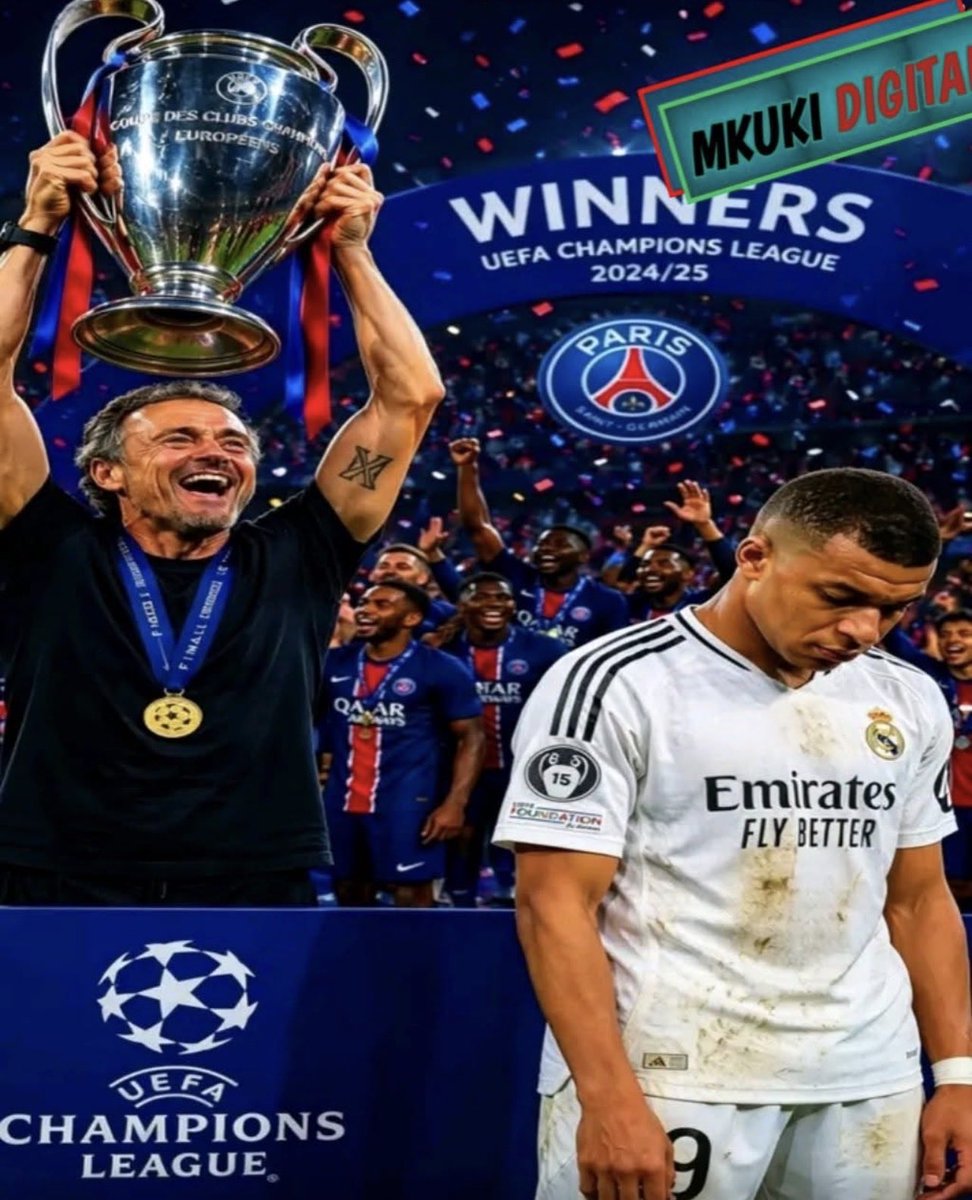 SwahiliRealTalk's tweet photo. Uamuzi huu kimsingi ulikuwa wa kijasiri zaidi katika soka la hivi karibuni. Luis Enrique alipoulizwa kuhusu Mbappe, alisema hana nafasi maalum anacheza popote anapotaka na ni lazima wenzake wabadilike kulingana naye!!

Enrique alijaribu kila mbinu naye, na ilionekana kwenye makala (documentary) ya Paris akimfokea ili arudi kusaidia ulinzi, lakini Mbappe alijiona mkubwa kuliko timu. 

Enrique alimwondoa kwenye mfumo wake na kutoa kauli maarufu: 'Ni bora kuwa na wachezaji 4 wanaofunga mabao 10 kila mmoja kwa msimu, kuliko mchezaji mmoja anayefunga mabao 40.'

Haikuwa bahati mbaya kabisa wao kuchukua ubingwa wa Champions League bila yeye, wala si 'mkosi wa Mbappe' kama kurasa za utani (memes) zinavyosema. 

Ni kwa sababu walipopata mfumo ambao kila mchezaji anajilinda, takwimu zikapanda: Dembele (mchango wa mabao 49), Barcola (41), Doué (30), na Kvaratskhelia (24).!!

Siku zinapita na msimu huu wanakuwa klabu yenye nguvu zaidi Ulaya tena. Safu ya ushambuliaji inayofunga mabao 8 dhidi ya Chelsea, 4 dhidi ya Liverpool, na 5 dhidi ya Bayern (mechi ya kwanza tu). 

Asante Lucho kwa uamuzi ulioweka wazi uwezo mdogo wa mchezaji mmoja na kuonyesha nguvu ya klabu yako.. 🇪🇦💙

Mbappe ni 'virusi' vya mpira wa miguu

Follow @SwahiliRealTalk