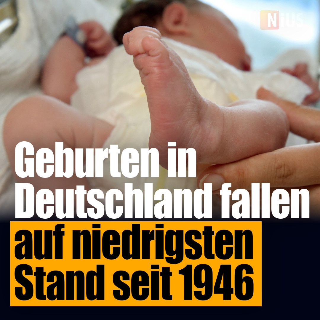 maikpi70's tweet image. #Geburten in Deutschland fallen auf niedrigsten Stand seit 1946

Die #Geburtenzahl in #Deutschland ist 2025 erneut gesunken und hat einen historischen Tiefstand erreicht.
#Impfung