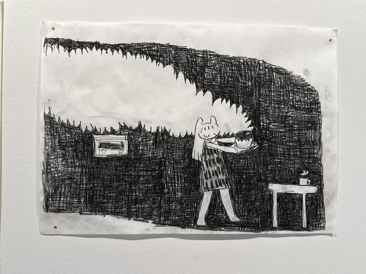 mochiunagi's tweet photo. WHAT CAFEで「ON PAPER：Art and Print Market」を見てきた。ペインティングもあるが、ドローイングを中心とした10数件のギャラリーが参加する小規模のアートフェアだ。お値段もお手軽でそのまま持ち帰りができる作品もある。アートコレクション初心者の方にもオススメだ。 https://t.co/kewb9zuIqO