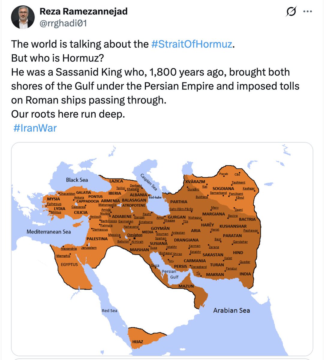 RealPepeEscobar's tweet image. Spot on. Hormuz the Sassanid King had a tollbooth on the Strait - and even the Roman Empire had to pay.