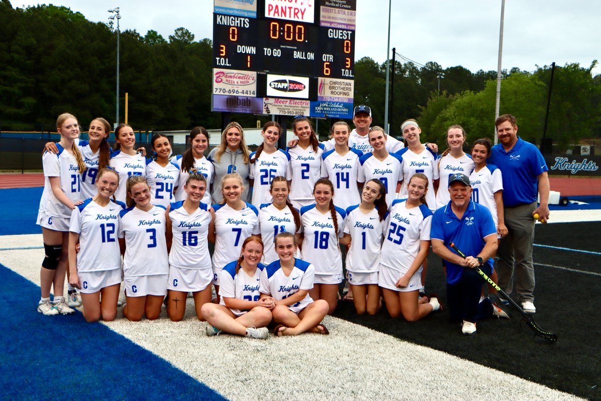 CHSKnightsGLAX's tweet photo. How sweet it is!! Your Lady Knights defended the fortress tonight with a dominant 16-8 win over Mt. Bethel. Sweet Sixteen here we come!! Stay tuned for details about the next game. GO KNIGHTS!! 🥍💙🖤🥍 https://t.co/rn36KrQa1y