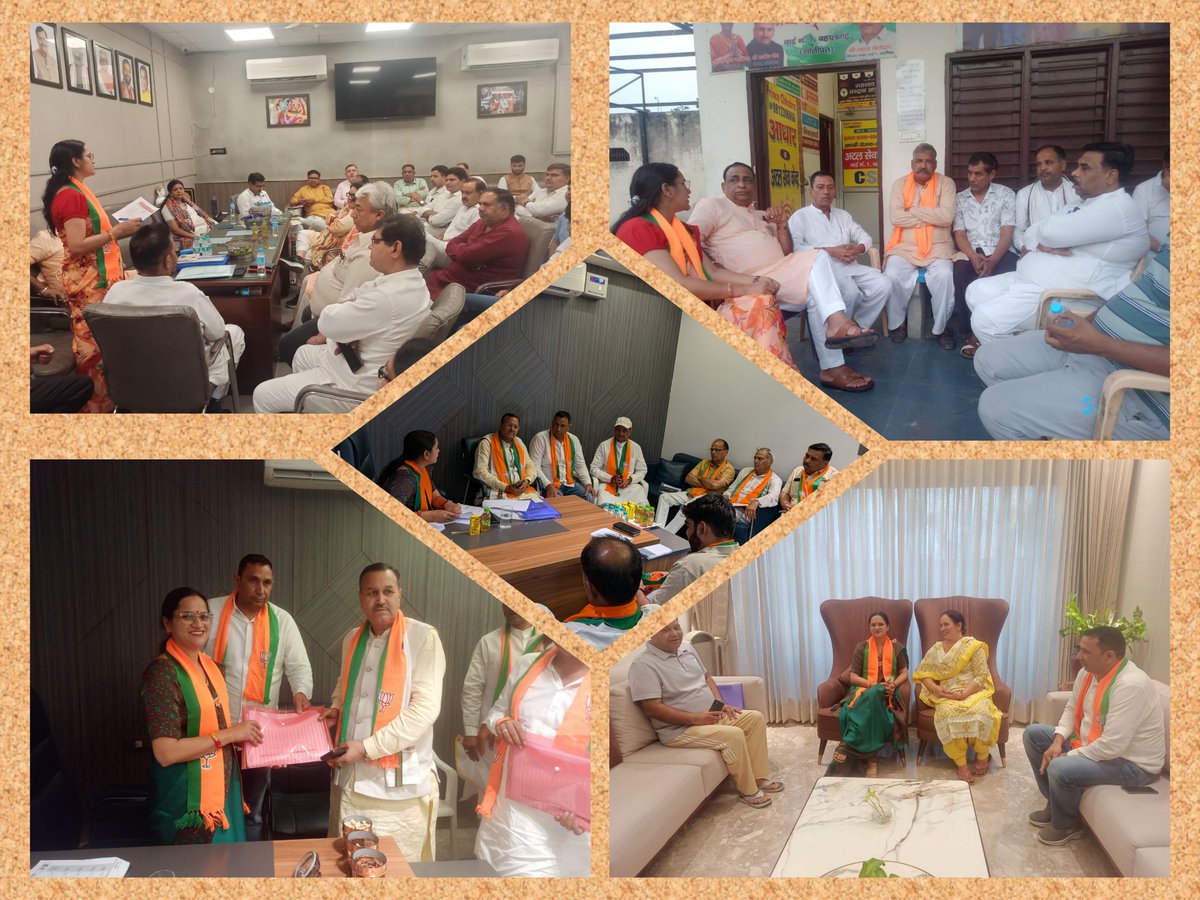 nitasha_rakesh's tweet photo. "प्रबंधन से विजय तक! 🚩 पिछले 48 घंटों में महिला मोर्चा, एससी मोर्चा, वार्ड 6 के संयोजकों और प्रवासी कार्यकर्ताओं के साथ मैराथन बैठकों का दौर। सोनीपत की जीत के लिए हर बूथ, हर घर ���ैयार है। #SonipatElections #Leadership #BJP #NitashaSihag

@BJP4Haryana @NayabSainiBJP @MLBadoli @PhanindranathS3