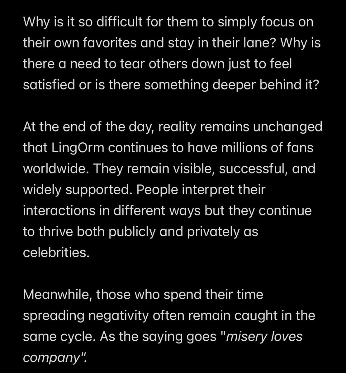 phara_nomad's tweet photo. When opinions are built on assumptions, even success can be turned into a story but reality doesn’t change just because some choose not to see it.
#Lingorm
#Lingormisreal
#linglingkwong
#ormkornnaphat https://t.co/ExObbhvjfR