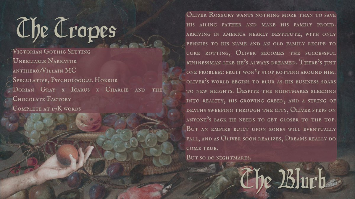 ven_fren's tweet image. 🍊Unreliable narrator convinced he's the hero
🍊Victorian Gothic Vibes 
🍊Unstable reality
🍊An orange that never rots

ORANGE

DORIAN GRAY x THE FALL OF THE HOUSE OF USHER x CHARLIE AND THE CHOCOLATE FACTORY
#questpit #H #A #S #querying