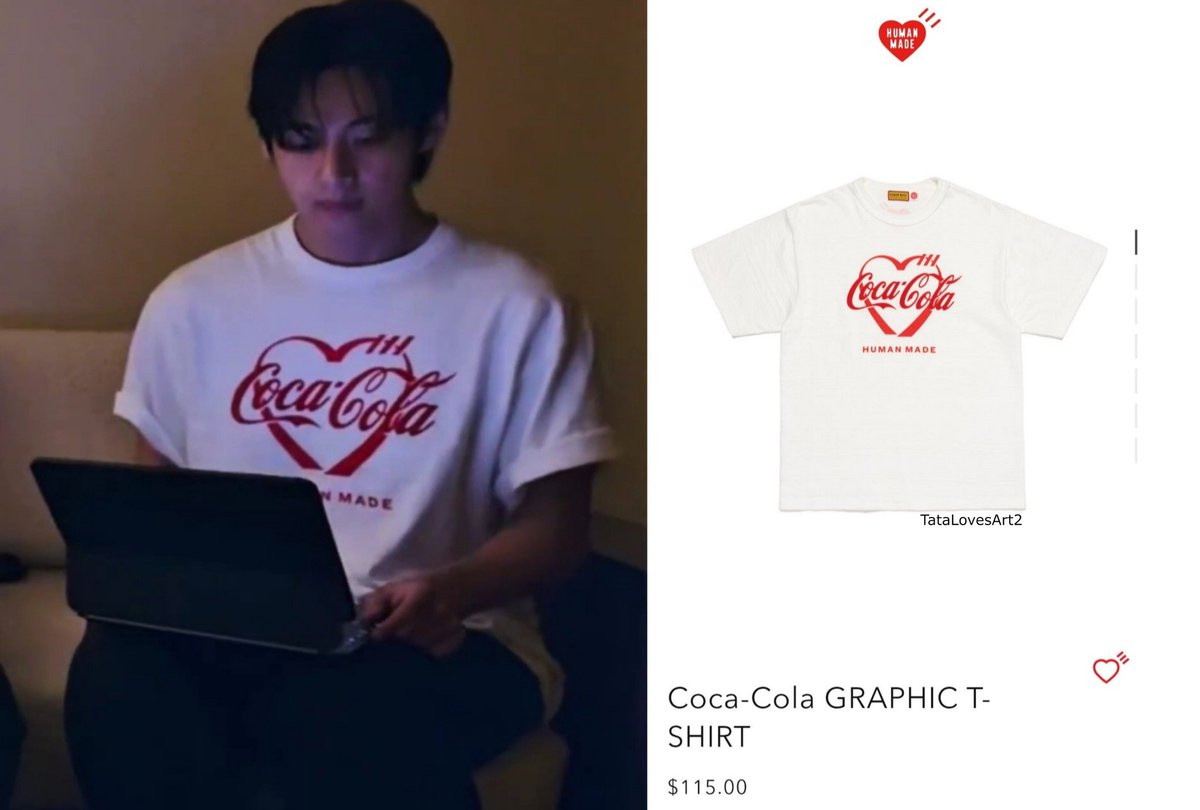 Taehyung was wearing Coca-Cola Graphic t- shirt by Human Made 