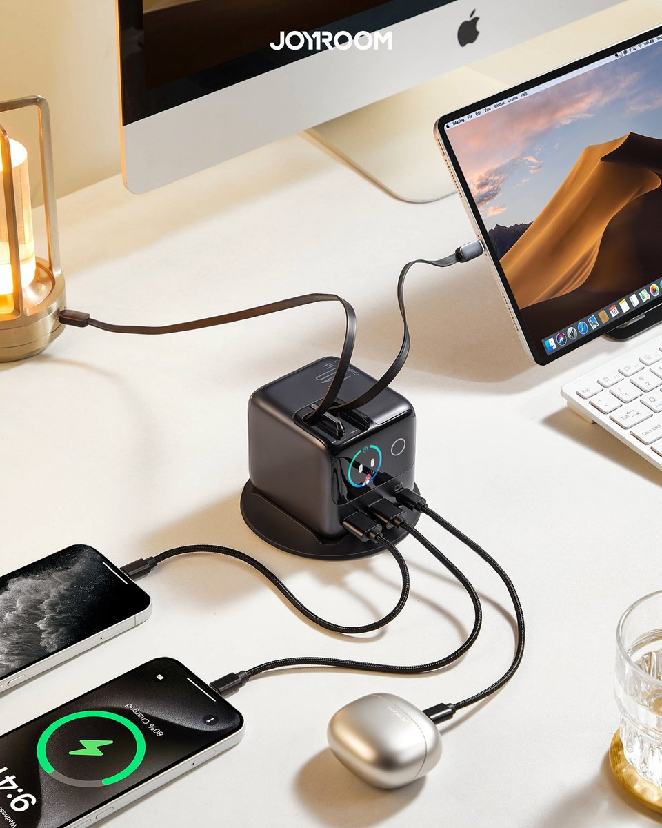 JOYROOMofficial's tweet image. You don't need another slow, boring charger. You need the #JOYROOM PODIX 140W 5-Port GaN Charger. 5 ports. 240 watts. UI Emojis that company you?😮
#tech #charger#bestcharger #desksetup #JOYROOMPODIX #JOYROOMGaNcharger