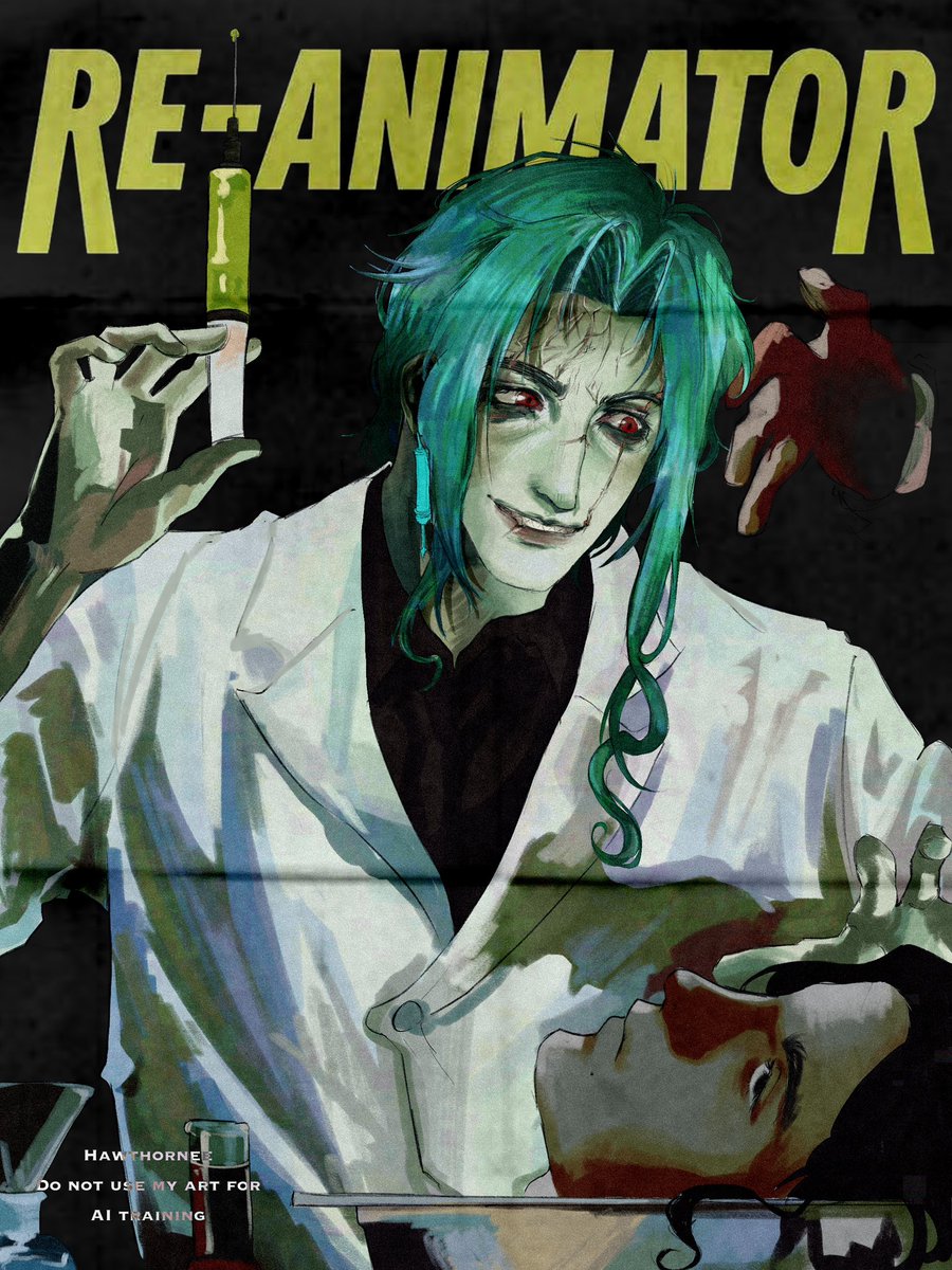 hawthornee_'s tweet photo. Dottolone Re-Animator redraw 💉

#GenshinImpact #Dottolone #Dottore #pantalone https://t.co/xtzBQ42ncc