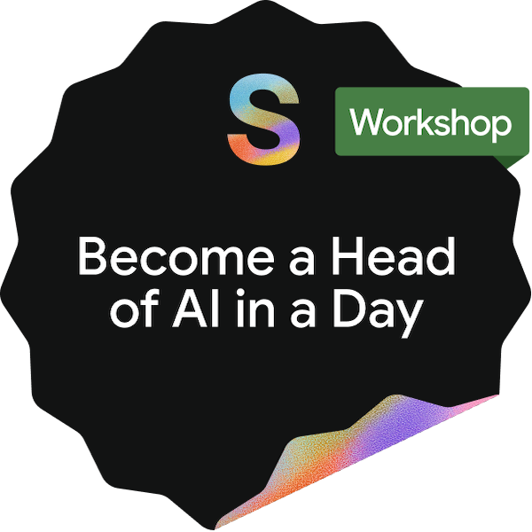KDarrylBrown's tweet photo. Earned it!  I just completed my "Become a Head of AI in a Day" accreditation this week!  Yeah!  
Individuals who attended Become a Head of AI in a Day are able to plan and execute the core stages of an AI transformation. They understand the key components of an AI-powered workforce, how to set the right foundation for AI transformation, how to augment a team, and how to pilot and scale AI automations.