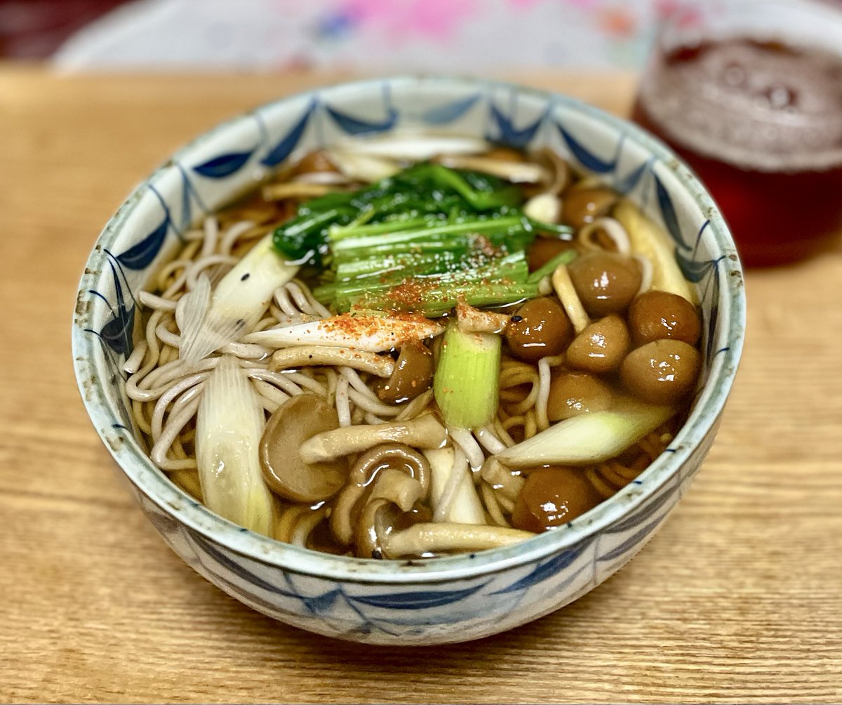 なめこネギ蕎麦いただきます😋
ヘルシー