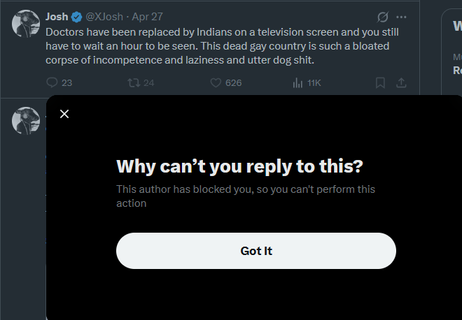 Aellenn's tweet photo. @XJosh Crybully blocked me after this single comment. He really doesn't like it when he gets called out. https://t.co/wlGSBXvASW
