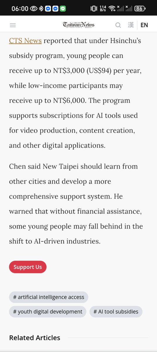 Les gouvernements vont financer l'accès aux outils IA comme ils financent le logement ou les études. Taiwan commence. D'autres suivront. Quand la demande devient publique, elle devient prévisible. Les gagnants : semi &amp; hyperscalers