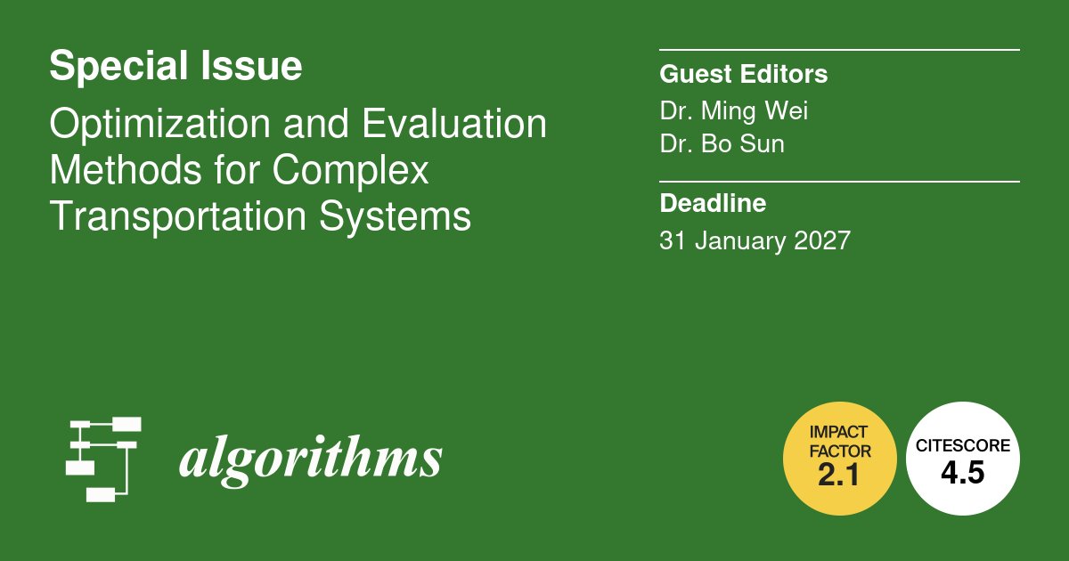 Algorithms MDPI tweet media