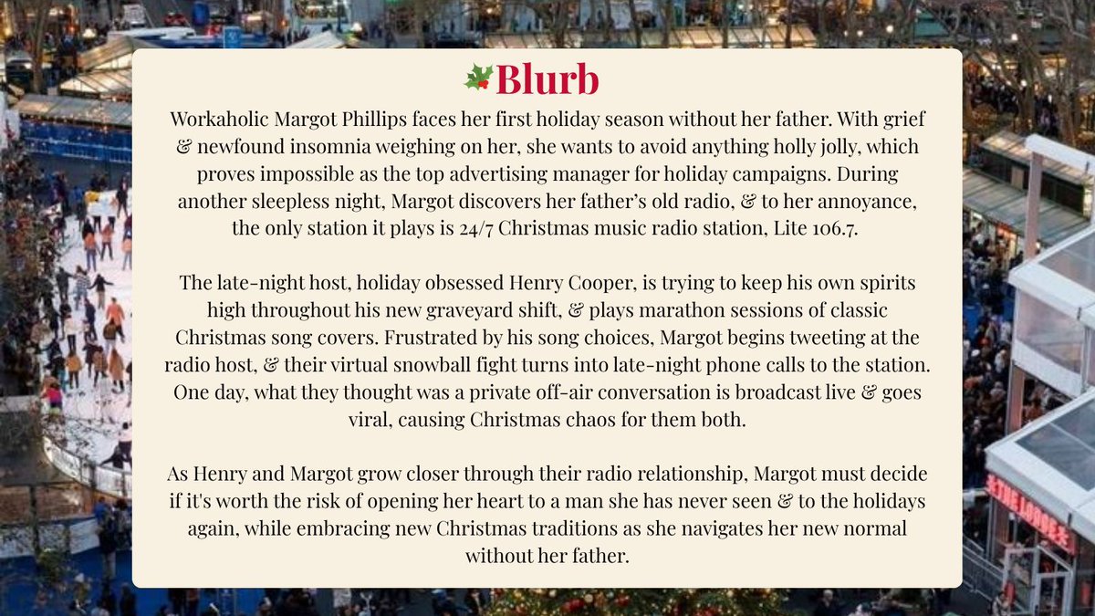 ✨Introducing the #agentsguide to It's the Most Terrible Time of the Year🎄

🎅 A festive social media feud between a late-night Christmas radio show host and a grieving insomniac goes viral, causing chaos and sparking an unexpected connection. ❤️📻️ 

#Q #A #R #QuestPit