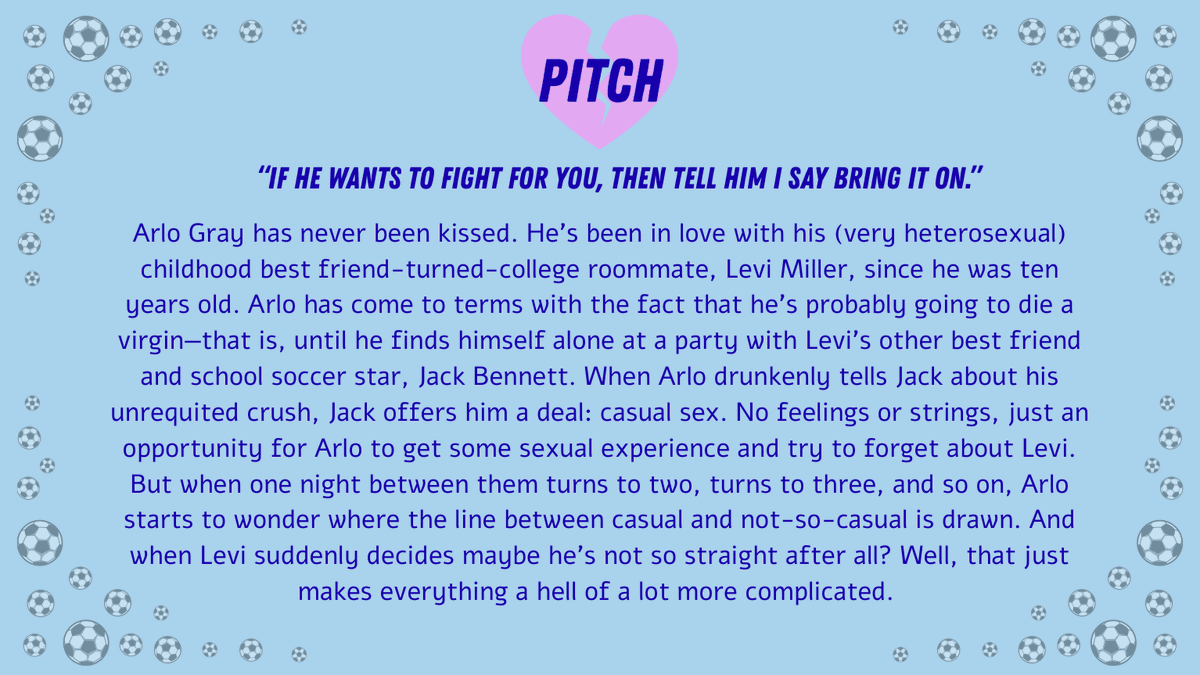 ebthornwriter's tweet image. For #QuestPit here's a new-and-improved #agentguide for my 75k m/m college love triangle romance 💔OFFSIDES💔

HEATED RIVALRY x DEEP END w/ big 5 editor interest!

#A #NA #R #LGBT #Q #amquerying