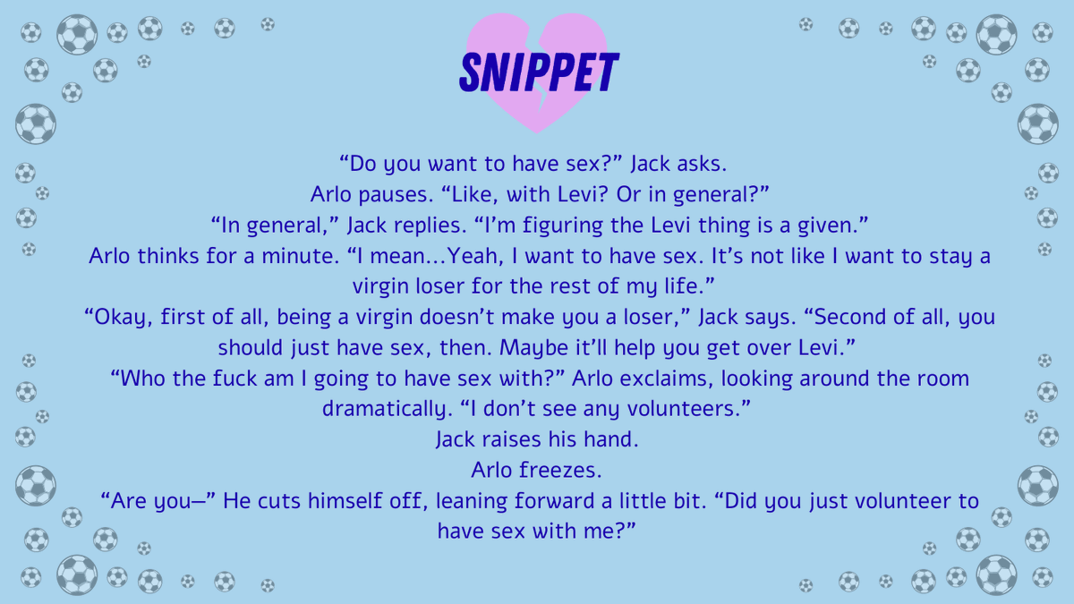ebthornwriter's tweet image. For #QuestPit here's a new-and-improved #agentguide for my 75k m/m college love triangle romance 💔OFFSIDES💔

HEATED RIVALRY x DEEP END w/ big 5 editor interest!

#A #NA #R #LGBT #Q #amquerying