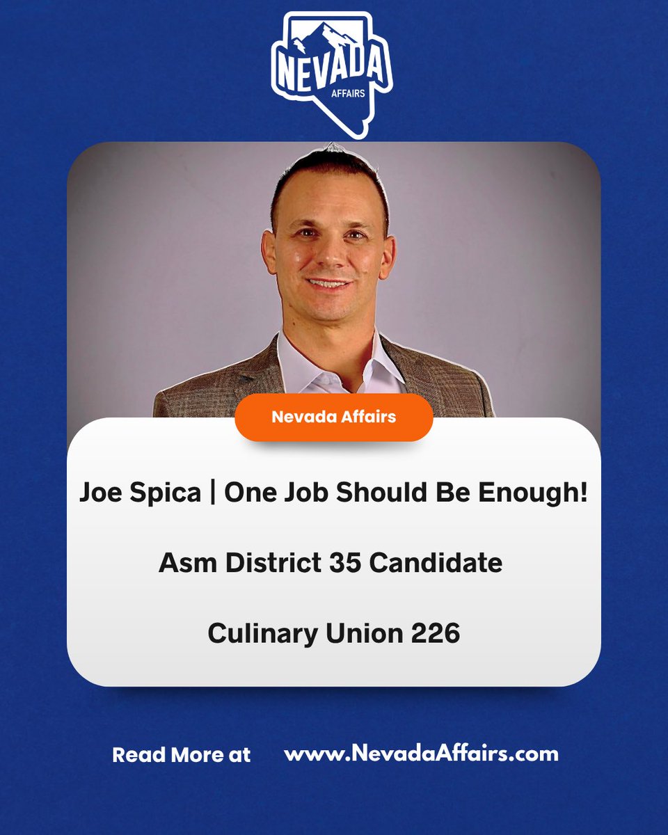 nevadaaffairs's tweet image. Joe Spica - One Job Should Be Enough. 

Read More: nevadaaffairs.com/joe-spica-one-… 

#Nevada