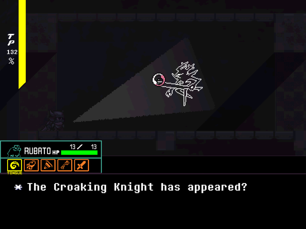 SnowCappedGoo's tweet photo. "I am not RUBATO, an experimental take on the RPG genre where you don't have to destroy anyone" (Deltarune Ch.3 &amp; RUBATO Spoilers) https://t.co/i1F8ZjUrQ9