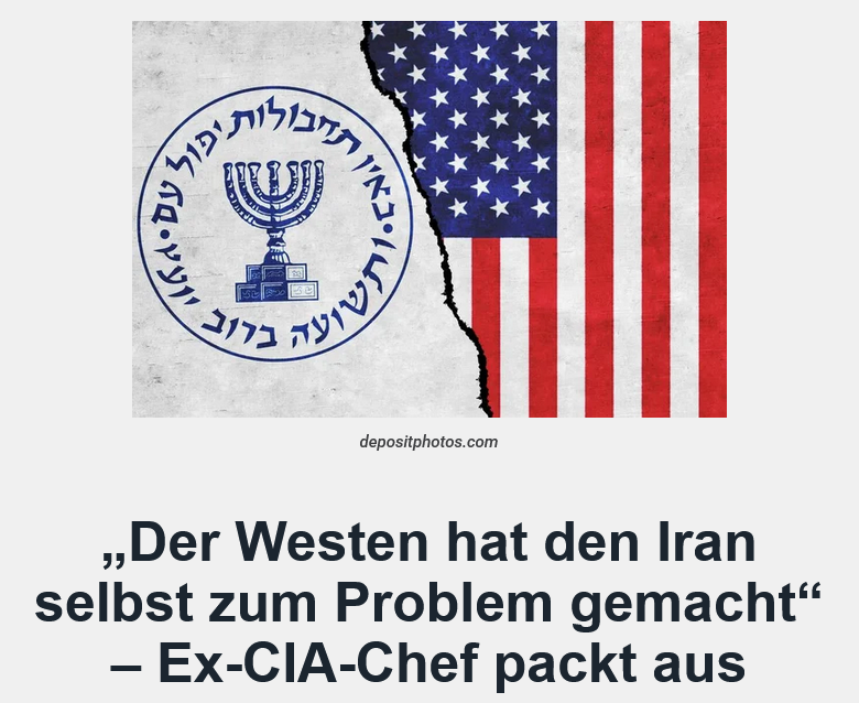 Ein ehemaliger hochrangiger CIA-Agent hat kurz vor seinem Tod im Alter  von 102 Jahren ein vernichtendes Geständnis über die Iran-Politik des  Westens abgelegt. In der neuen Dokumentation „The Last Spy“ enthüllt  Peter Sitchell (ehemals CIA-Stationschef in Hongkong), dass der