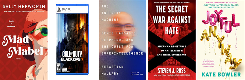 SpfldMassLib's tweet photo. This week the Springfield City Library has 280 new books.  New items include Mad Mabel, Call of Duty, The Infinity Machine, The Secret War Against Hate, Life is Strange, Take Me to Your Leader, FATAL FRAME II, and Be Your Own Bestie. https://t.co/lyO3f9O3B4 https://t.co/B6cjrFWQnX