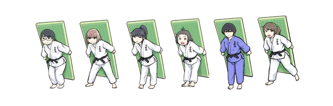 4/29は畳の日らしいですね。 『もういっぽん!』で作って頂いたアクキー用に描いた イラストは、畳を運ぶ青葉西メンバーでした。